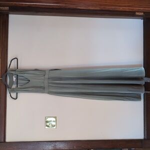 Baltic Born Sage Green Satin Sleeveless Dress